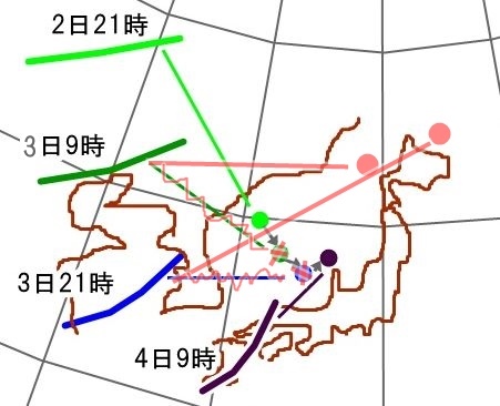 トラフと低気圧